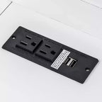 Letto a scomparsa Twin XL con mensole portaoggetti, letto a scomparsa pieghevole con scrivania, luce LED e stazione di ricarica USB