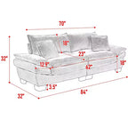 EHMKNP Comodo divano letto in velluto a coste Loveseat con cuscini, Divano imbottito con seduta profonda per soggiorno, camera da letto, appartamento o ufficio