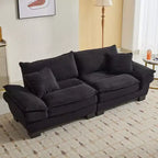 EHMKNP Comodo divano letto in velluto a coste Loveseat con cuscini, Divano imbottito con seduta profonda per soggiorno, camera da letto, appartamento o ufficio