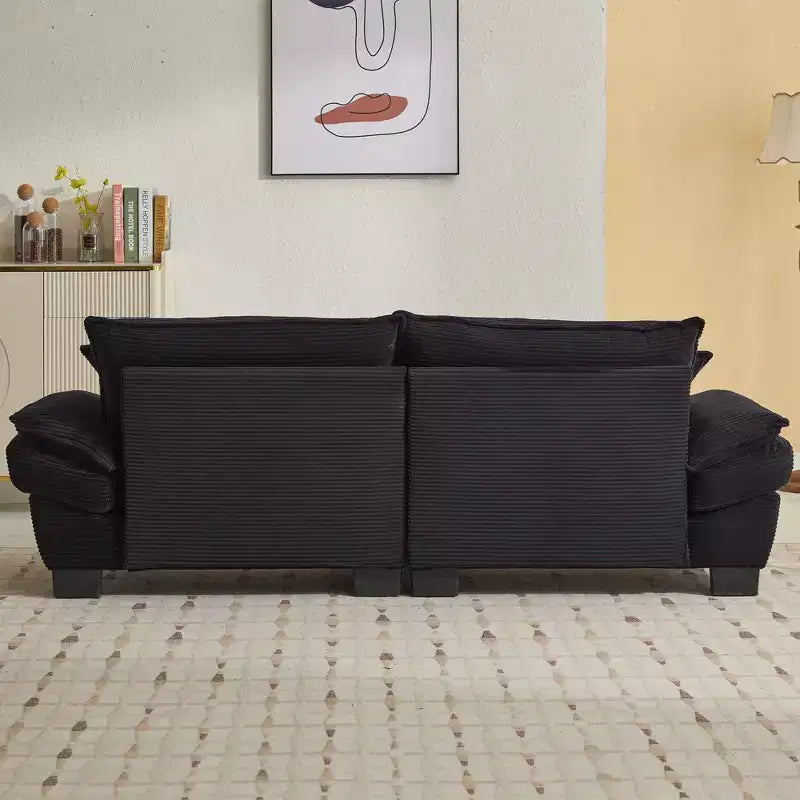 EHMKNP Comodo divano letto in velluto a coste Loveseat con cuscini, Divano imbottito con seduta profonda per soggiorno, camera da letto, appartamento o ufficio