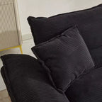 EHMKNP Comodo divano letto in velluto a coste Loveseat con cuscini, Divano imbottito con seduta profonda per soggiorno, camera da letto, appartamento o ufficio