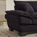 EHMKNP Comodo divano letto in velluto a coste Loveseat con cuscini, Divano imbottito con seduta profonda per soggiorno, camera da letto, appartamento o ufficio