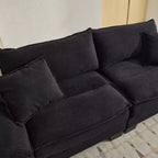 EHMKNP Comodo divano letto in velluto a coste Loveseat con cuscini, Divano imbottito con seduta profonda per soggiorno, camera da letto, appartamento o ufficio