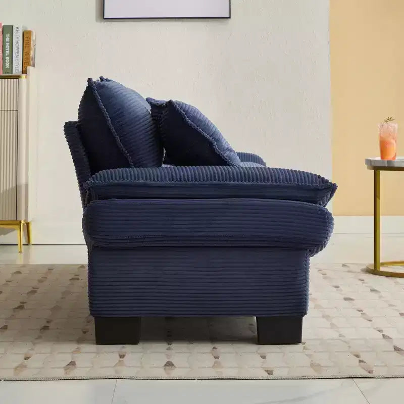 EHMKNP Comodo divano letto in velluto a coste Loveseat con cuscini, Divano imbottito con seduta profonda per soggiorno, camera da letto, appartamento o ufficio