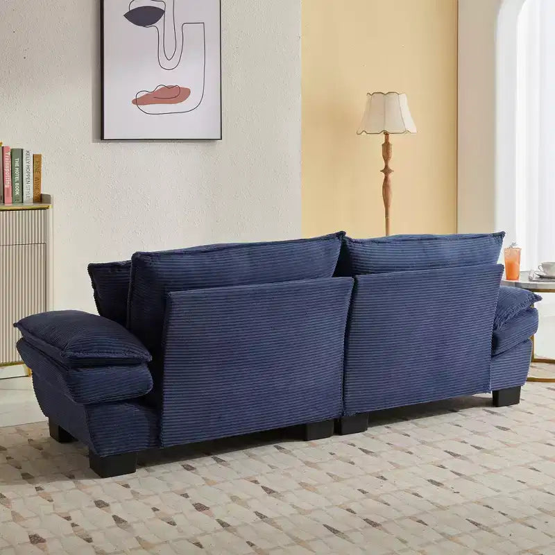 EHMKNP Comodo divano letto in velluto a coste Loveseat con cuscini, Divano imbottito con seduta profonda per soggiorno, camera da letto, appartamento o ufficio