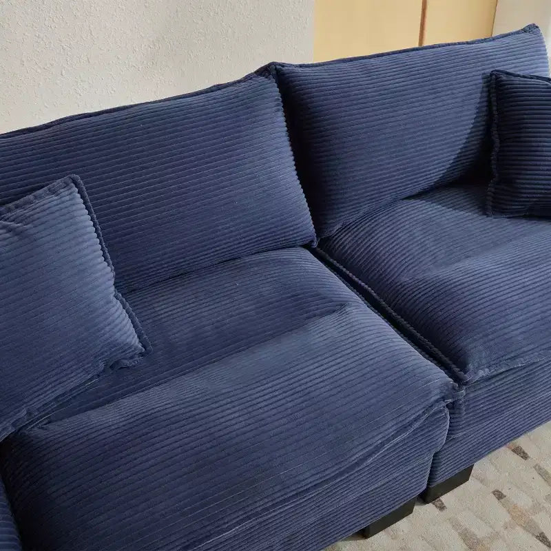 EHMKNP Comodo divano letto in velluto a coste Loveseat con cuscini, Divano imbottito con seduta profonda per soggiorno, camera da letto, appartamento o ufficio