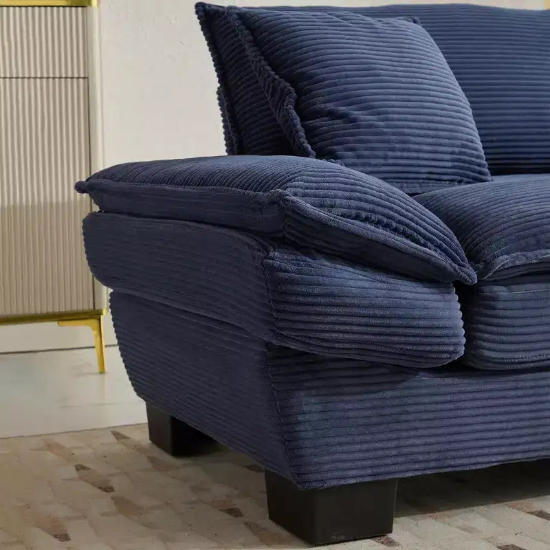 EHMKNP Comodo divano letto in velluto a coste Loveseat con cuscini, Divano imbottito con seduta profonda per soggiorno, camera da letto, appartamento o ufficio