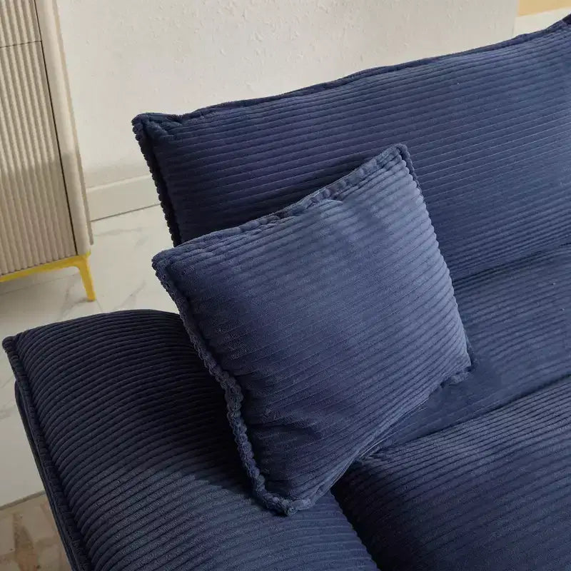 EHMKNP Comodo divano letto in velluto a coste Loveseat con cuscini, Divano imbottito con seduta profonda per soggiorno, camera da letto, appartamento o ufficio