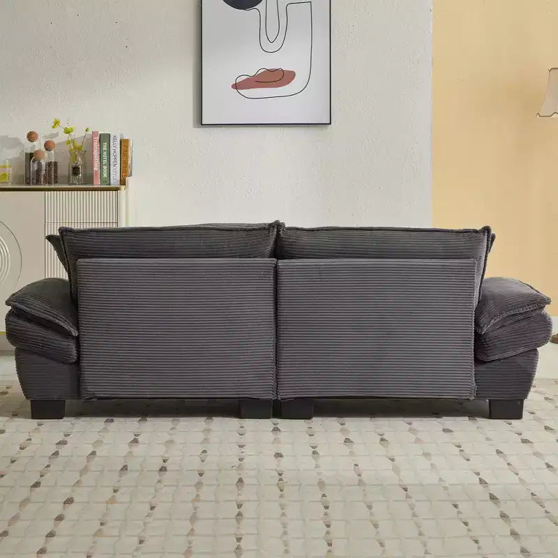 EHMKNP Comodo divano letto in velluto a coste Loveseat con cuscini, Divano imbottito con seduta profonda per soggiorno, camera da letto, appartamento o ufficio