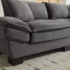 EHMKNP Comodo divano letto in velluto a coste Loveseat con cuscini, Divano imbottito con seduta profonda per soggiorno, camera da letto, appartamento o ufficio