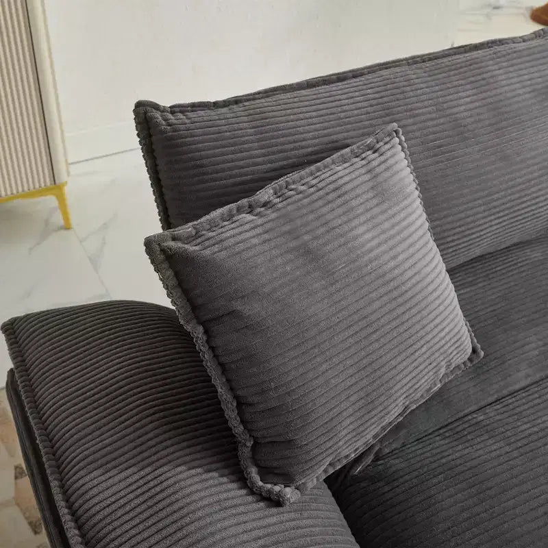 EHMKNP Comodo divano letto in velluto a coste Loveseat con cuscini, Divano imbottito con seduta profonda per soggiorno, camera da letto, appartamento o ufficio