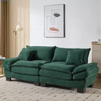 EHMKNP Comodo divano letto in velluto a coste Loveseat con cuscini, Divano imbottito con seduta profonda per soggiorno, camera da letto, appartamento o ufficio