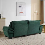 EHMKNP Comodo divano letto in velluto a coste Loveseat con cuscini, Divano imbottito con seduta profonda per soggiorno, camera da letto, appartamento o ufficio