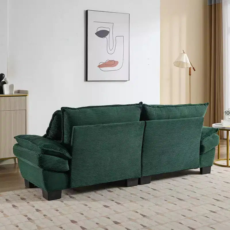 EHMKNP Comodo divano letto in velluto a coste Loveseat con cuscini, Divano imbottito con seduta profonda per soggiorno, camera da letto, appartamento o ufficio