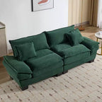 EHMKNP Comodo divano letto in velluto a coste Loveseat con cuscini, Divano imbottito con seduta profonda per soggiorno, camera da letto, appartamento o ufficio