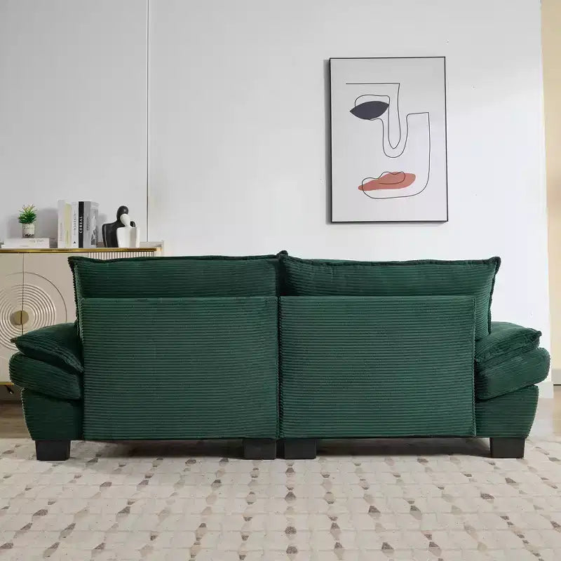 EHMKNP Comodo divano letto in velluto a coste Loveseat con cuscini, Divano imbottito con seduta profonda per soggiorno, camera da letto, appartamento o ufficio