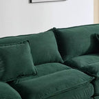 EHMKNP Comodo divano letto in velluto a coste Loveseat con cuscini, Divano imbottito con seduta profonda per soggiorno, camera da letto, appartamento o ufficio