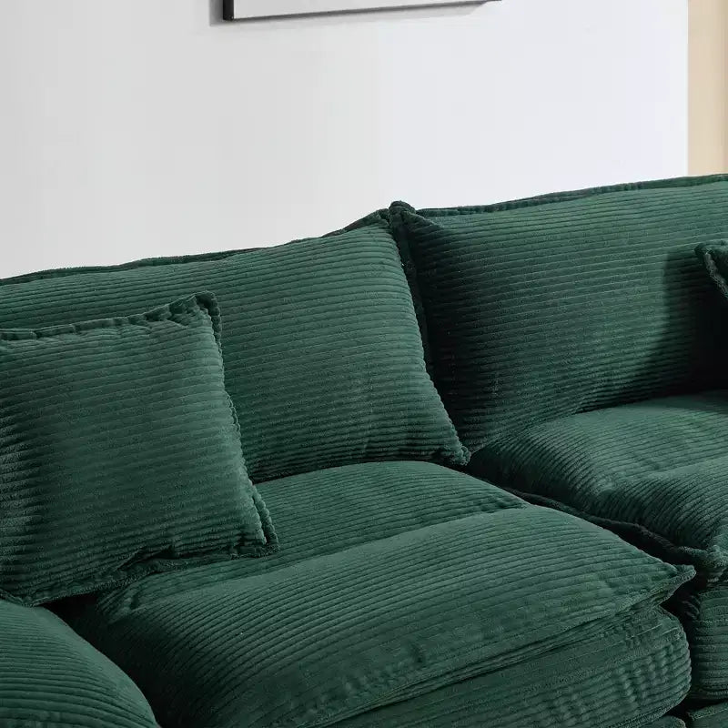 EHMKNP Comodo divano letto in velluto a coste Loveseat con cuscini, Divano imbottito con seduta profonda per soggiorno, camera da letto, appartamento o ufficio