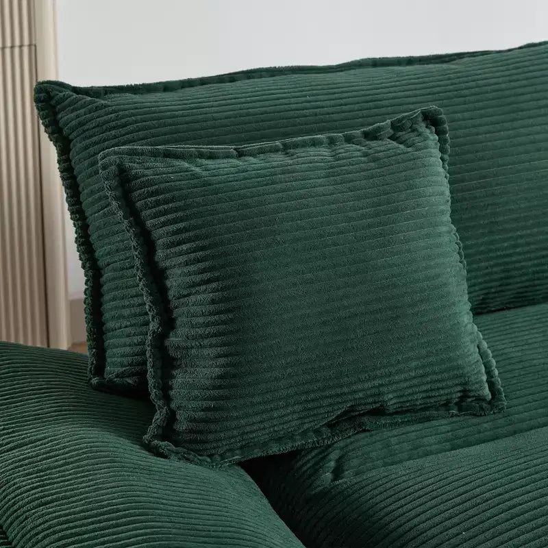 EHMKNP Comodo divano letto in velluto a coste Loveseat con cuscini, Divano imbottito con seduta profonda per soggiorno, camera da letto, appartamento o ufficio