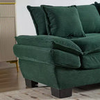 EHMKNP Comodo divano letto in velluto a coste Loveseat con cuscini, Divano imbottito con seduta profonda per soggiorno, camera da letto, appartamento o ufficio