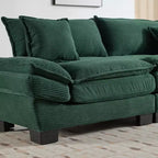 EHMKNP Comodo divano letto in velluto a coste Loveseat con cuscini, Divano imbottito con seduta profonda per soggiorno, camera da letto, appartamento o ufficio