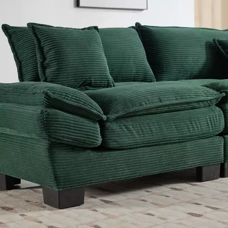 EHMKNP Comodo divano letto in velluto a coste Loveseat con cuscini, Divano imbottito con seduta profonda per soggiorno, camera da letto, appartamento o ufficio