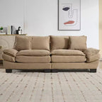 EHMKNP Comodo divano letto in velluto a coste Loveseat con cuscini, Divano imbottito con seduta profonda per soggiorno, camera da letto, appartamento o ufficio