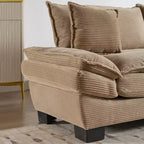 EHMKNP Comodo divano letto in velluto a coste Loveseat con cuscini, Divano imbottito con seduta profonda per soggiorno, camera da letto, appartamento o ufficio