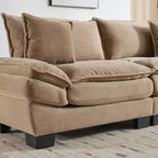 EHMKNP Comodo divano letto in velluto a coste Loveseat con cuscini, Divano imbottito con seduta profonda per soggiorno, camera da letto, appartamento o ufficio