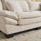 EHMKNP Comodo divano letto in velluto a coste Loveseat con cuscini, Divano imbottito con seduta profonda per soggiorno, camera da letto, appartamento o ufficio