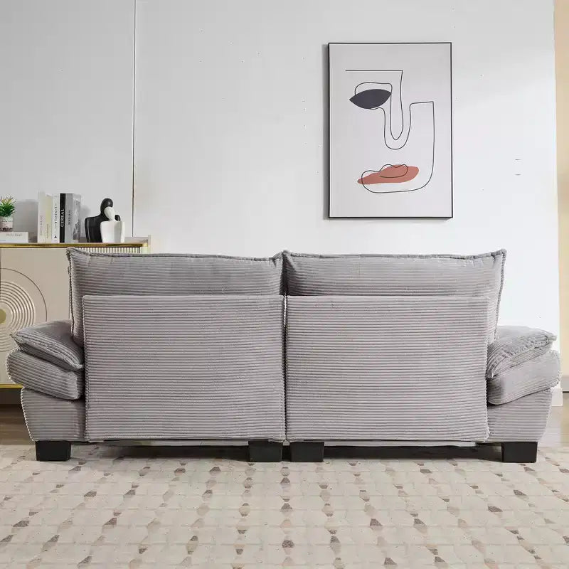 EHMKNP Comodo divano letto in velluto a coste Loveseat con cuscini, Divano imbottito con seduta profonda per soggiorno, camera da letto, appartamento o ufficio