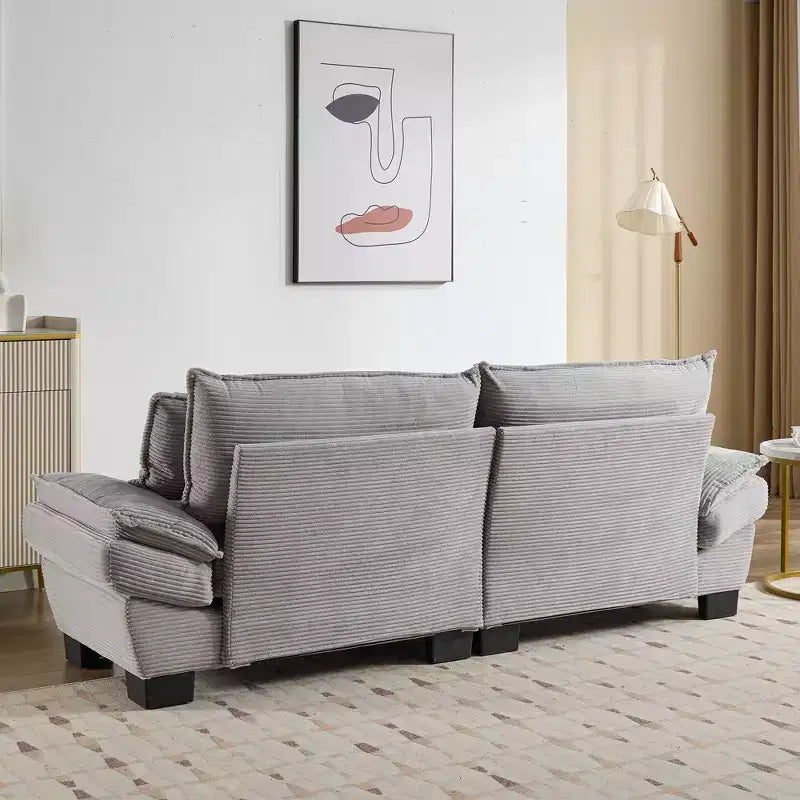 EHMKNP Comodo divano letto in velluto a coste Loveseat con cuscini, Divano imbottito con seduta profonda per soggiorno, camera da letto, appartamento o ufficio