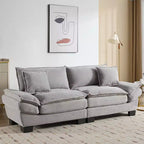 EHMKNP Comodo divano letto in velluto a coste Loveseat con cuscini, Divano imbottito con seduta profonda per soggiorno, camera da letto, appartamento o ufficio