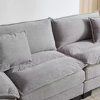 EHMKNP Comodo divano letto in velluto a coste Loveseat con cuscini, Divano imbottito con seduta profonda per soggiorno, camera da letto, appartamento o ufficio