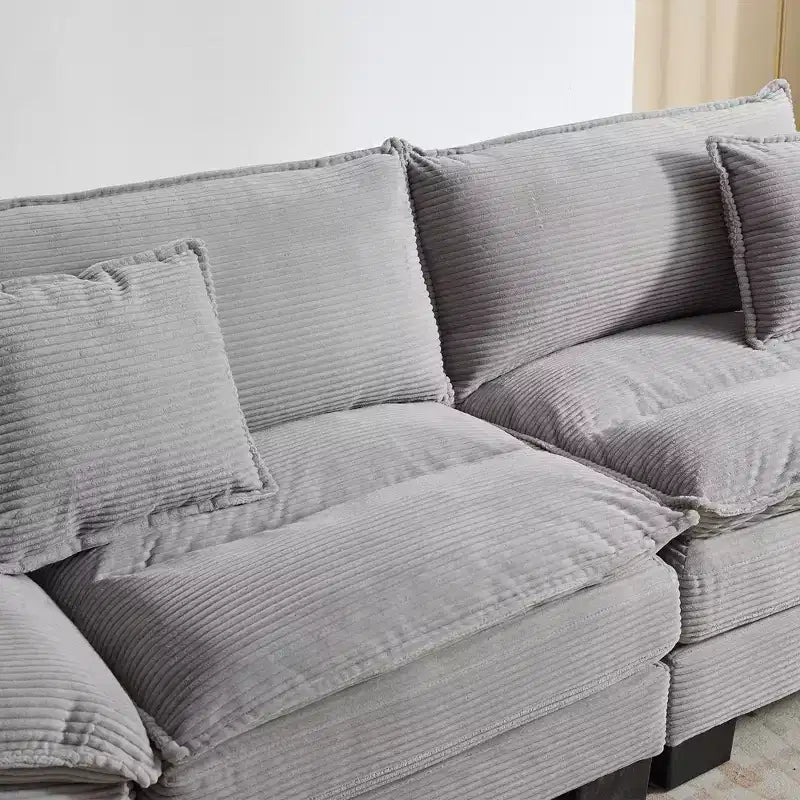 EHMKNP Comodo divano letto in velluto a coste Loveseat con cuscini, Divano imbottito con seduta profonda per soggiorno, camera da letto, appartamento o ufficio