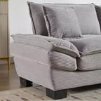 EHMKNP Comodo divano letto in velluto a coste Loveseat con cuscini, Divano imbottito con seduta profonda per soggiorno, camera da letto, appartamento o ufficio
