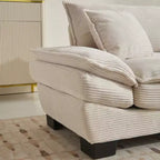EHMKNP Comodo divano letto in velluto a coste Loveseat con cuscini, Divano imbottito con seduta profonda per soggiorno, camera da letto, appartamento o ufficio