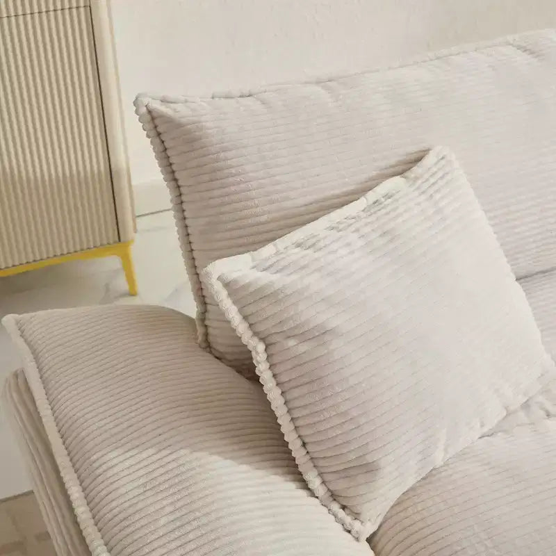 EHMKNP Comodo divano letto in velluto a coste Loveseat con cuscini, Divano imbottito con seduta profonda per soggiorno, camera da letto, appartamento o ufficio