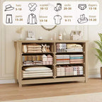Cassettiera a 6 cassetti per camera da letto, cassettone in legno autoportante largo 120 cm, moderno armadio organizer per soggiorno, ingresso e corridoio