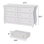 Cassettiera a 6 cassetti per camera da letto, cassettone in legno autoportante largo 120 cm, moderno armadio organizer per soggiorno, ingresso e corridoio