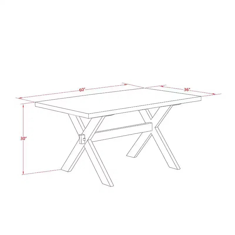 HomeStock Tavolo da pranzo rettangolare a 5 pezzi con piano in legno massello finitura rovere naturale e 4 sedie imbottite