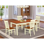 Set da pranzo vintage - Set da 5 pezzi tavolo e sedie - Tavolo da cucina con prolunga - Finitura ciliegio color burro