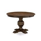 HomeStock Tavolo da pranzo a 5 pezzi con piano in legno massiccio, finitura in stile giacobiano anticato, e 4 sedie Parson
