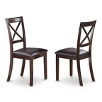 Set da pranzo moderno 7 pezzi - Tavolo rettangolare e 6 sedie - Finitura Cappuccino - HomeStock