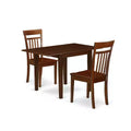 HomeStock 3-Piece Mahogany Finish Solid Wood Top Dining Table Set