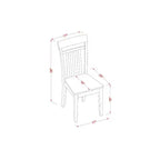 Set Tavolo da Pranzo a 3 Pezzi con Piano in Legno Massello Finitura Mogano HomeStock