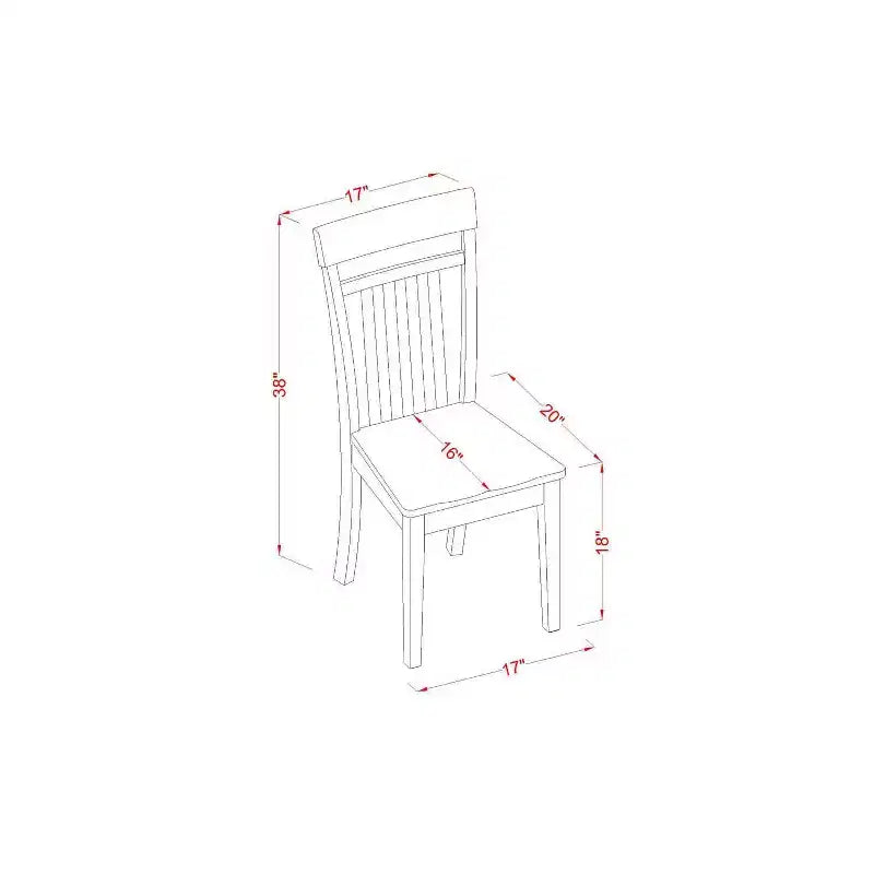 Set Tavolo da Pranzo a 3 Pezzi con Piano in Legno Massello Finitura Mogano HomeStock