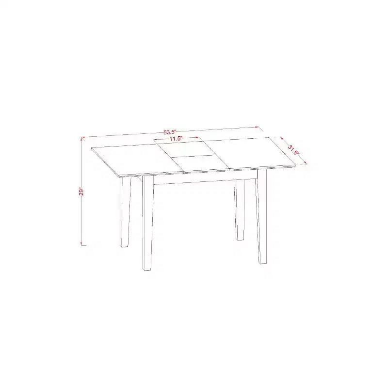 HomeStock Set da Pranzo 3 Pezzi con Tavolo Rettangolare in Legno Massello con Foglia a Farfalla e Finitura Rovere Naturale Marrone