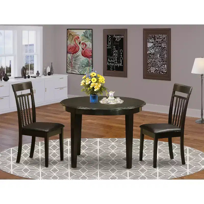 Set Tavolo da Pranzo per Cucina 5 Pezzi Tavolo e Sedie in Legno Moderno Set Dinette