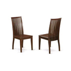 HomeStock Set da pranzo in 5 pezzi con ripiano in legno massello finitura mogano - Posti a sedere per 4 persone
